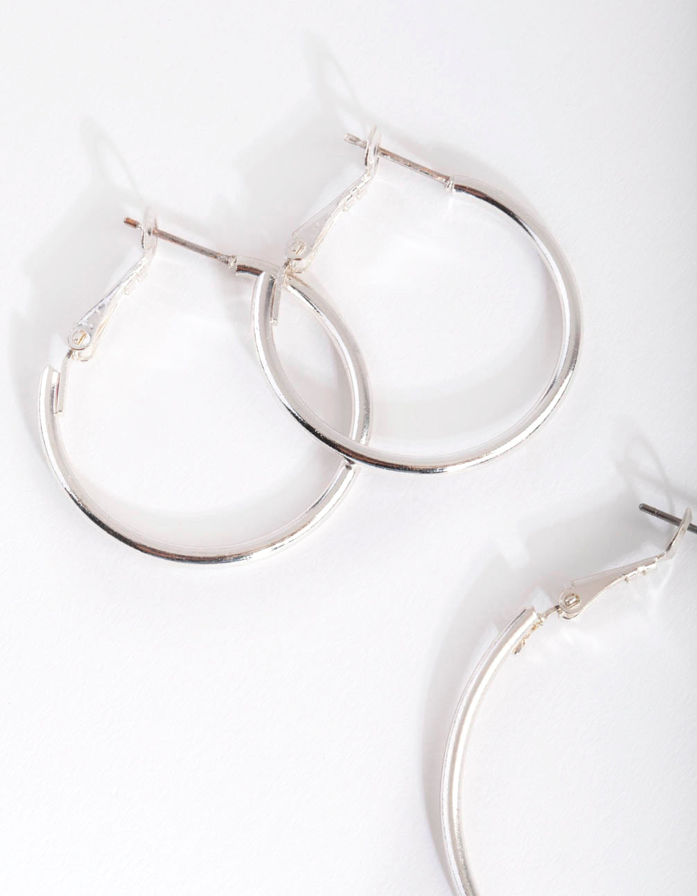 Silver Round Hoop Trio
