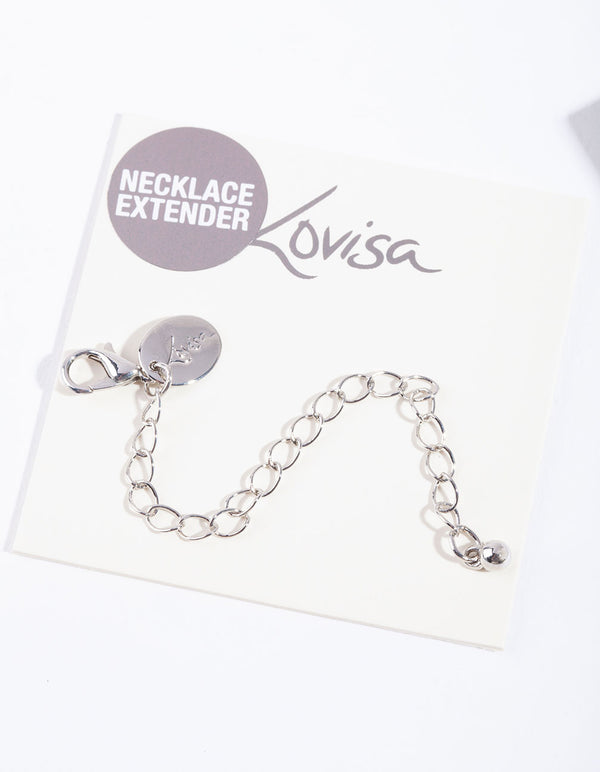 Silver Necklace Extender Chain