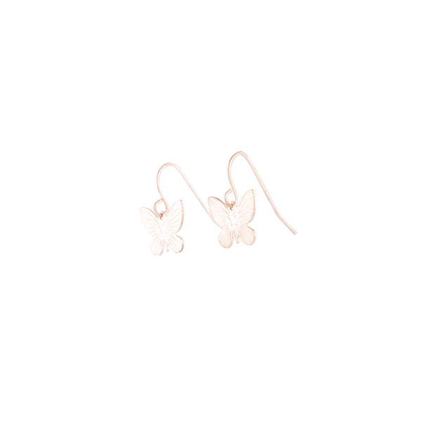 Rose Gold Butterfly Stud Earrings