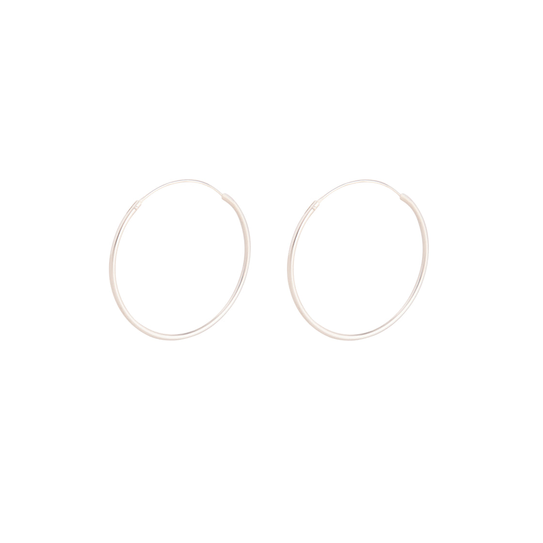 Sterling Silver Fine 3cm Hoop Earrings