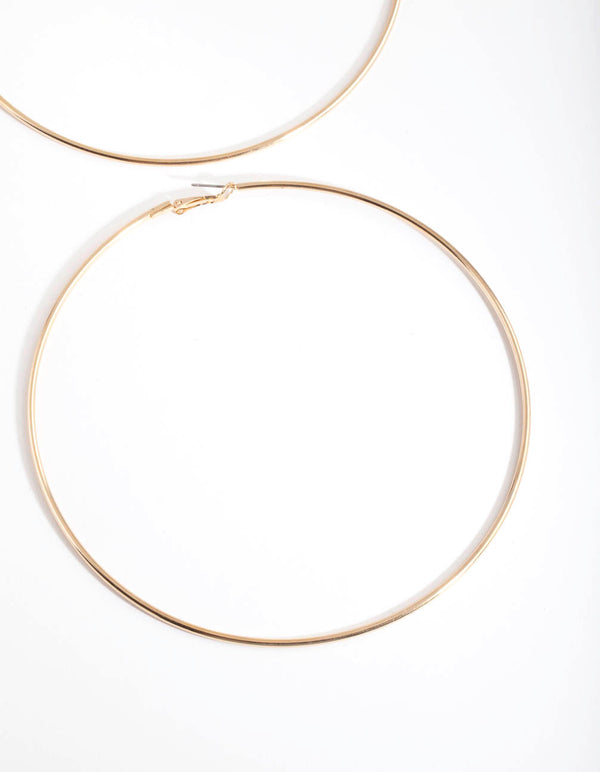 Gold Oversized Hoop Earrings