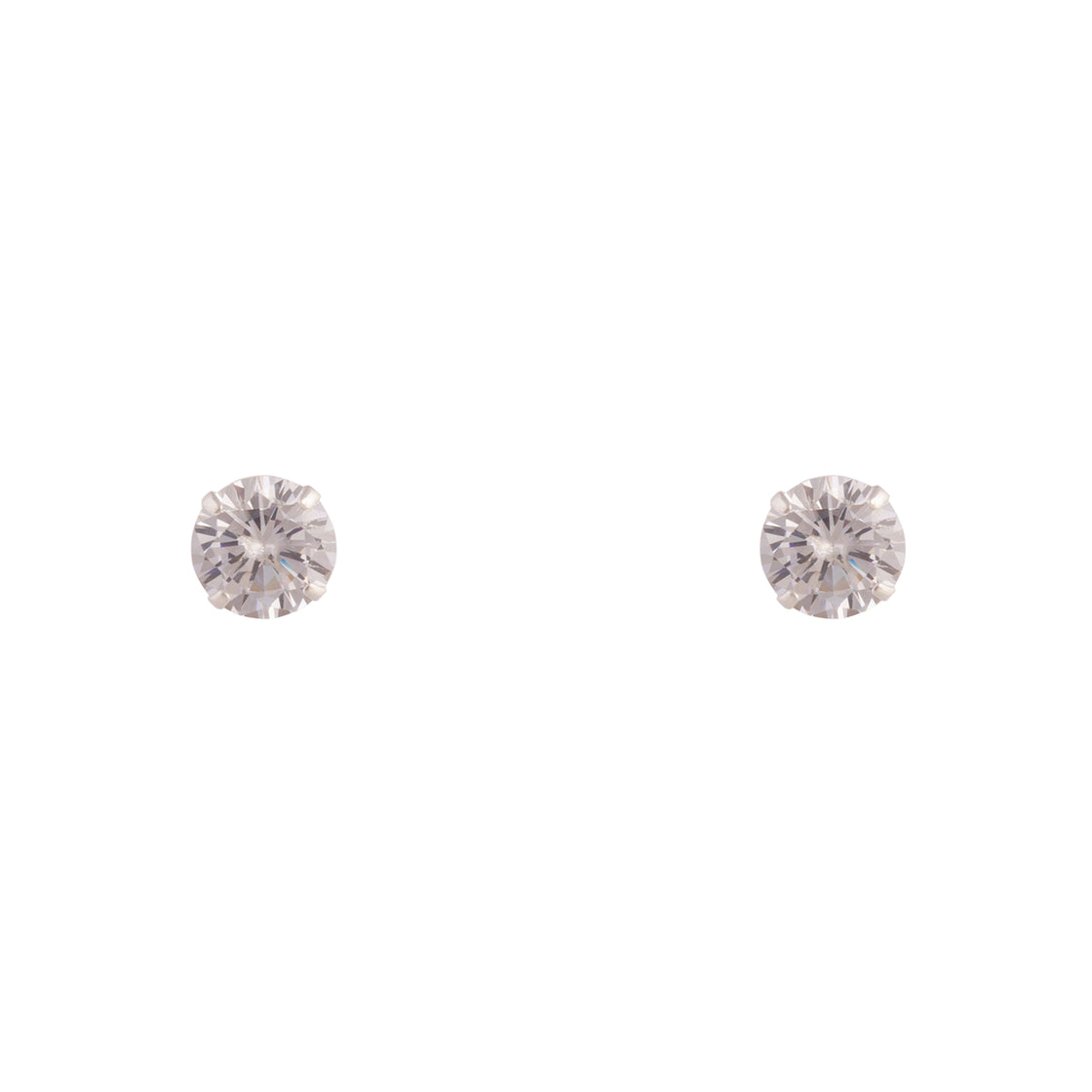 Cubic Zirconia Sterling Silver 3 Carat Earrings