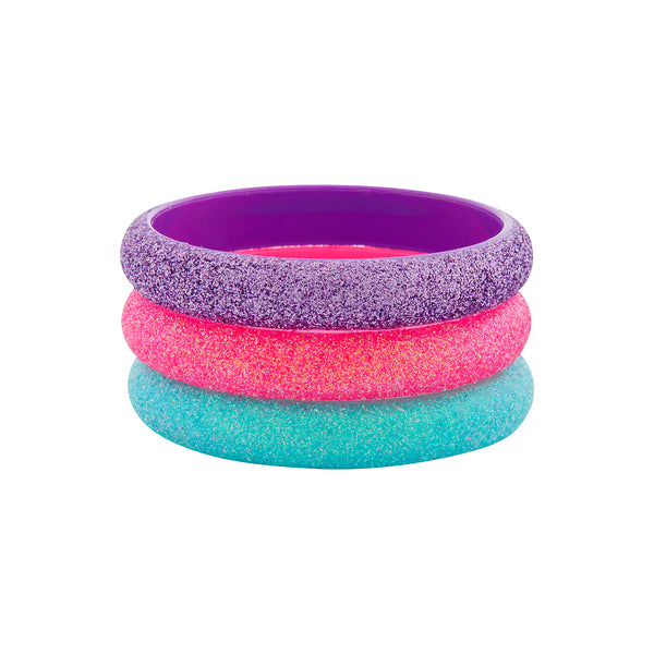 Kids Multi-coloured Glitter Bangle Pack