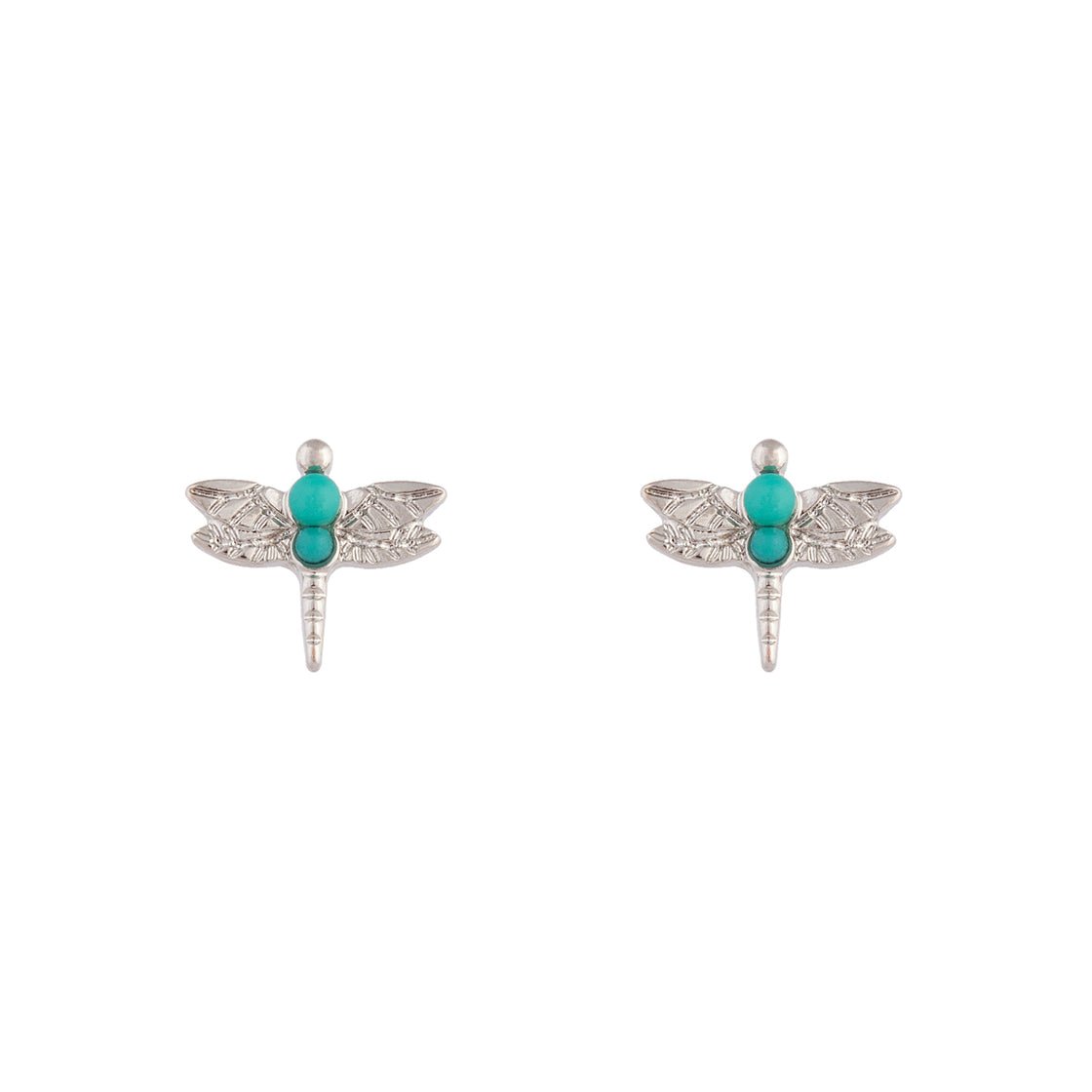 Silver Bohemian Dragonfly Earrings