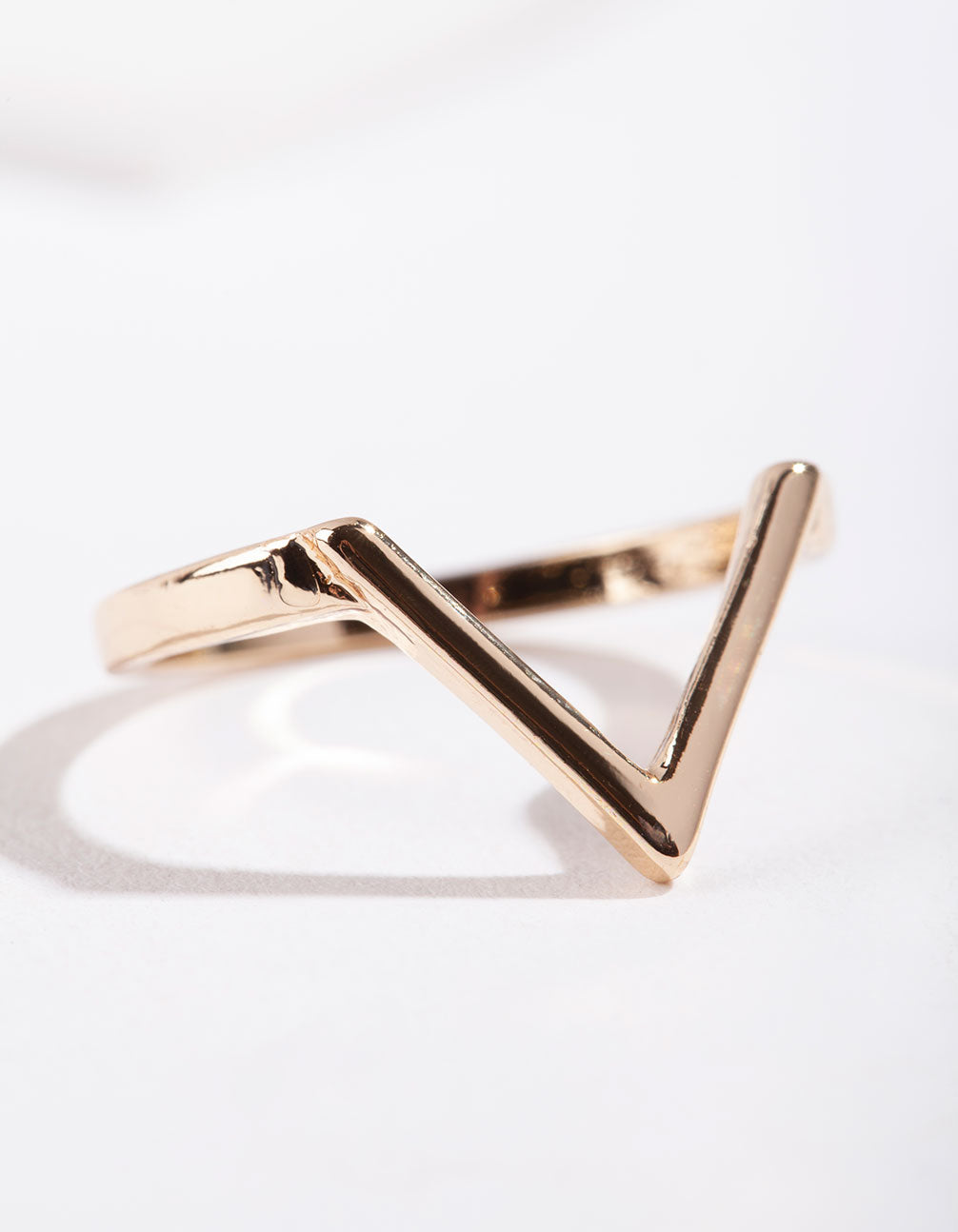 Gold Plain Arrow Ring