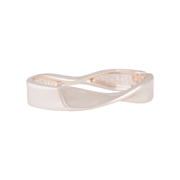 Rose Gold Twist Clamp Bangle