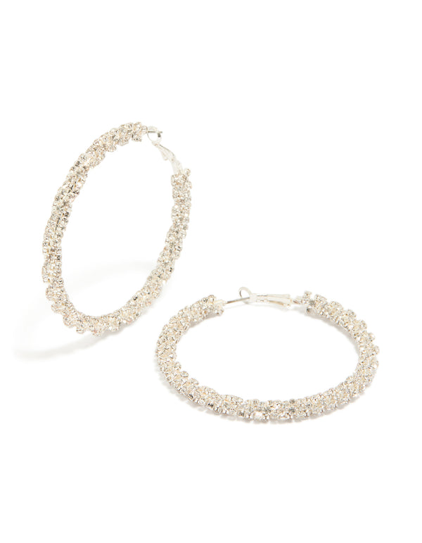 Diamante Hoop Earrings