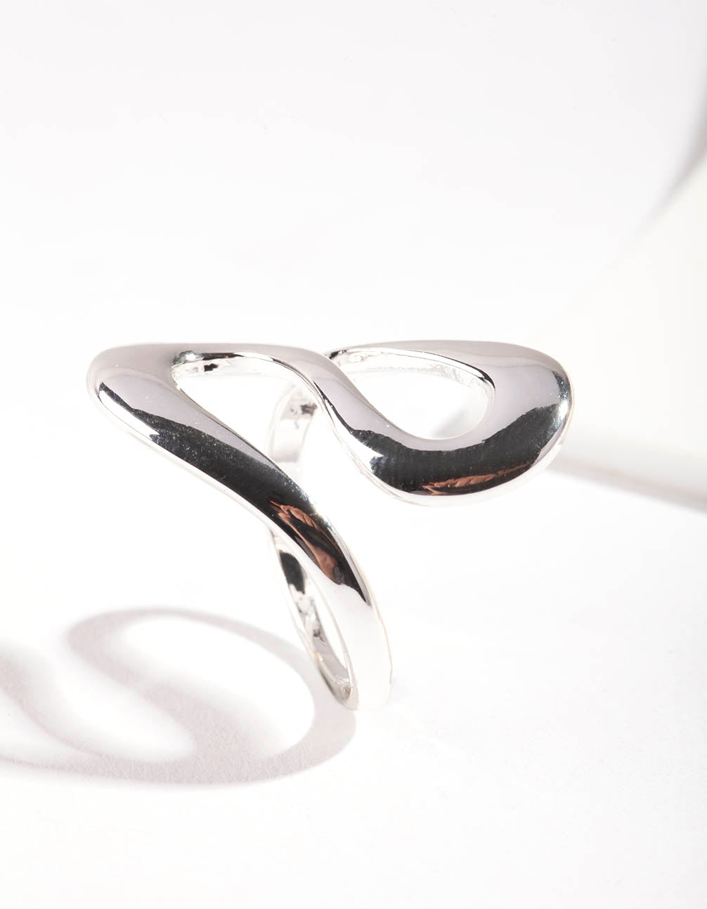 Silver Metal Swirl Ring