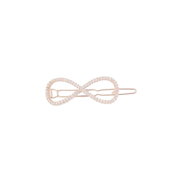 Cubic Zirconia Rose Gold Infinity Hair Clip