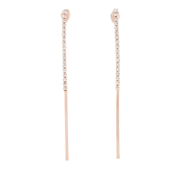 Rose Gold Cup Chain Drop Earrings