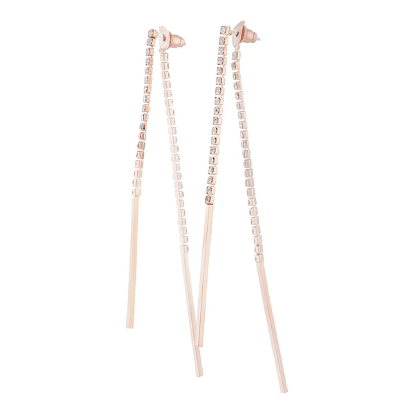 Rose Gold Cup Chain Drop Earrings