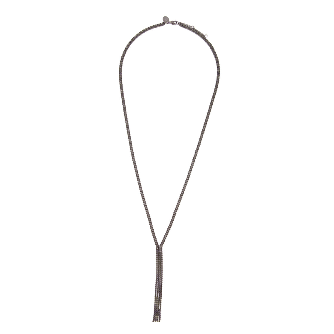 Gunmetal Chain Y Neck Necklace