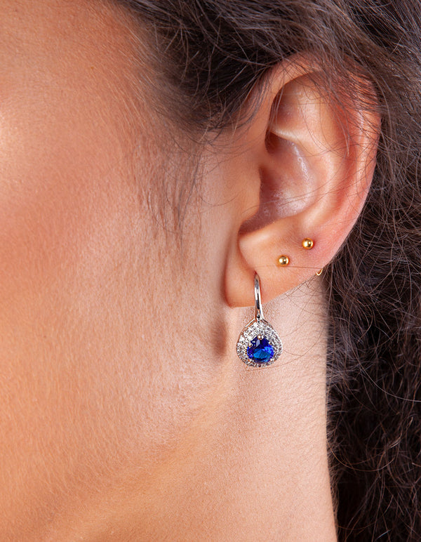 Sapphire Teardrop Earrings