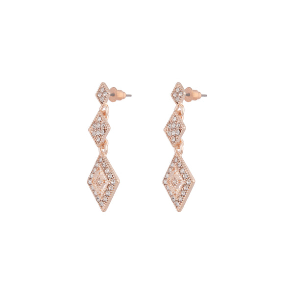 Rose Gold Stone Drop Earrings