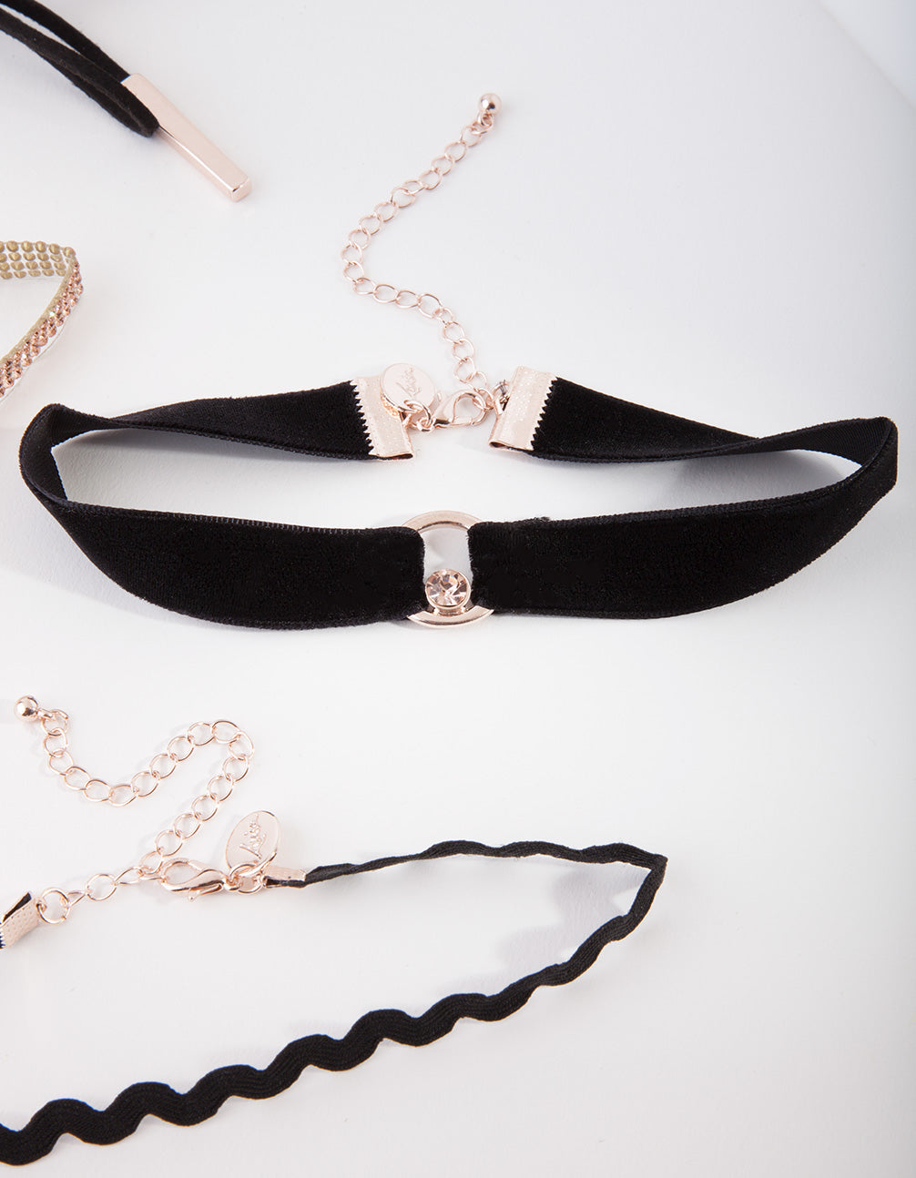 Black & Rose Gold Zig Zag Choker Pack