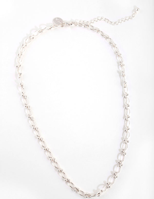 Silver Chain Link Fine Necklace