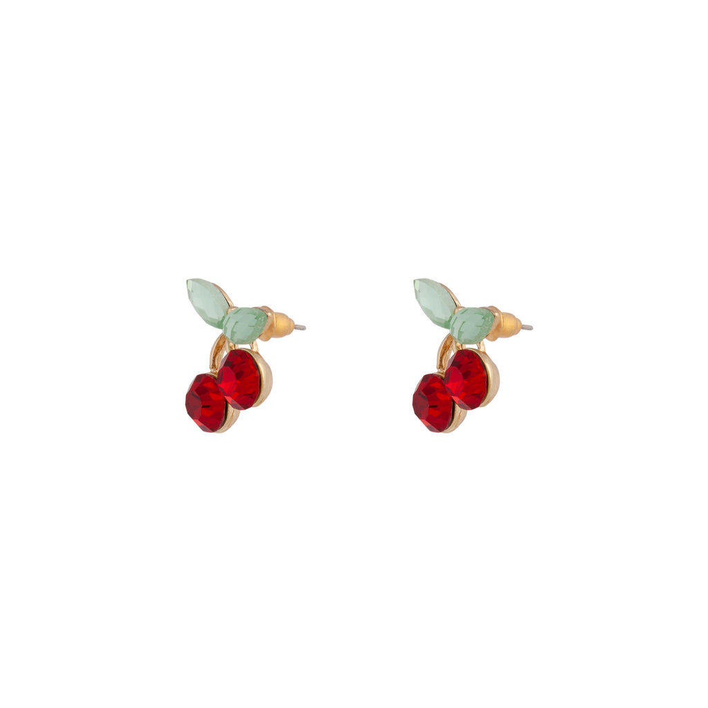 Red Gold Mini Cherry Stone Earrings Lovisa