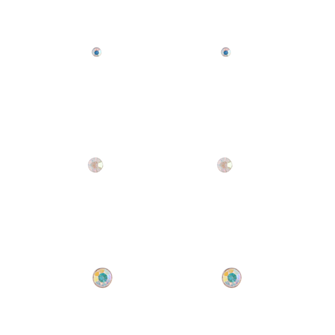 Sterling Silver Reflective Diamante Earring Pack
