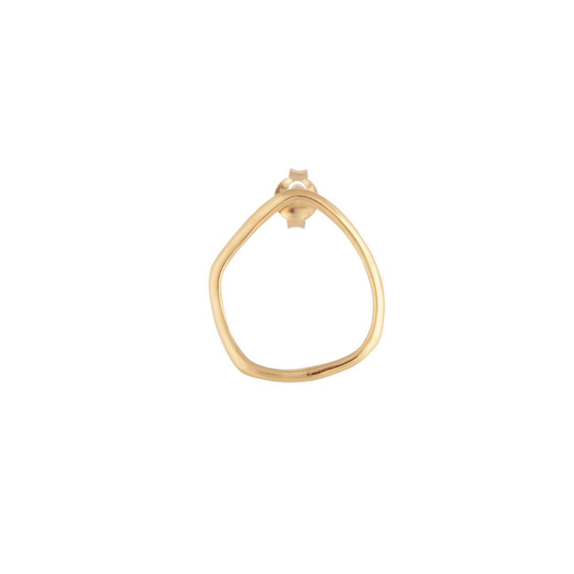 Gold Plated Sterling Silver Organic Circle Earrings