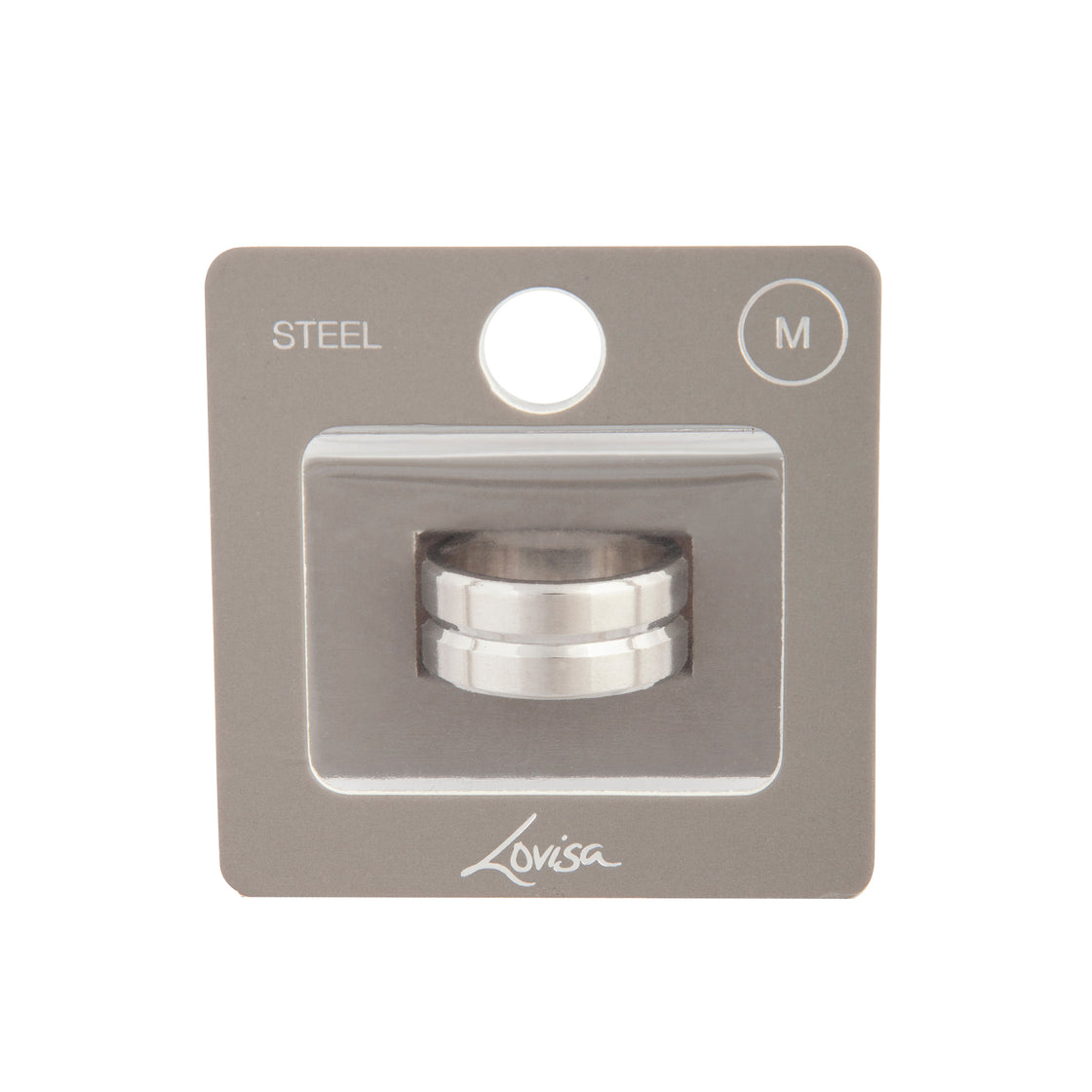 Silver Indented Band Ring
