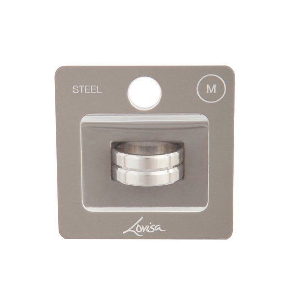 Silver Indented Band Ring