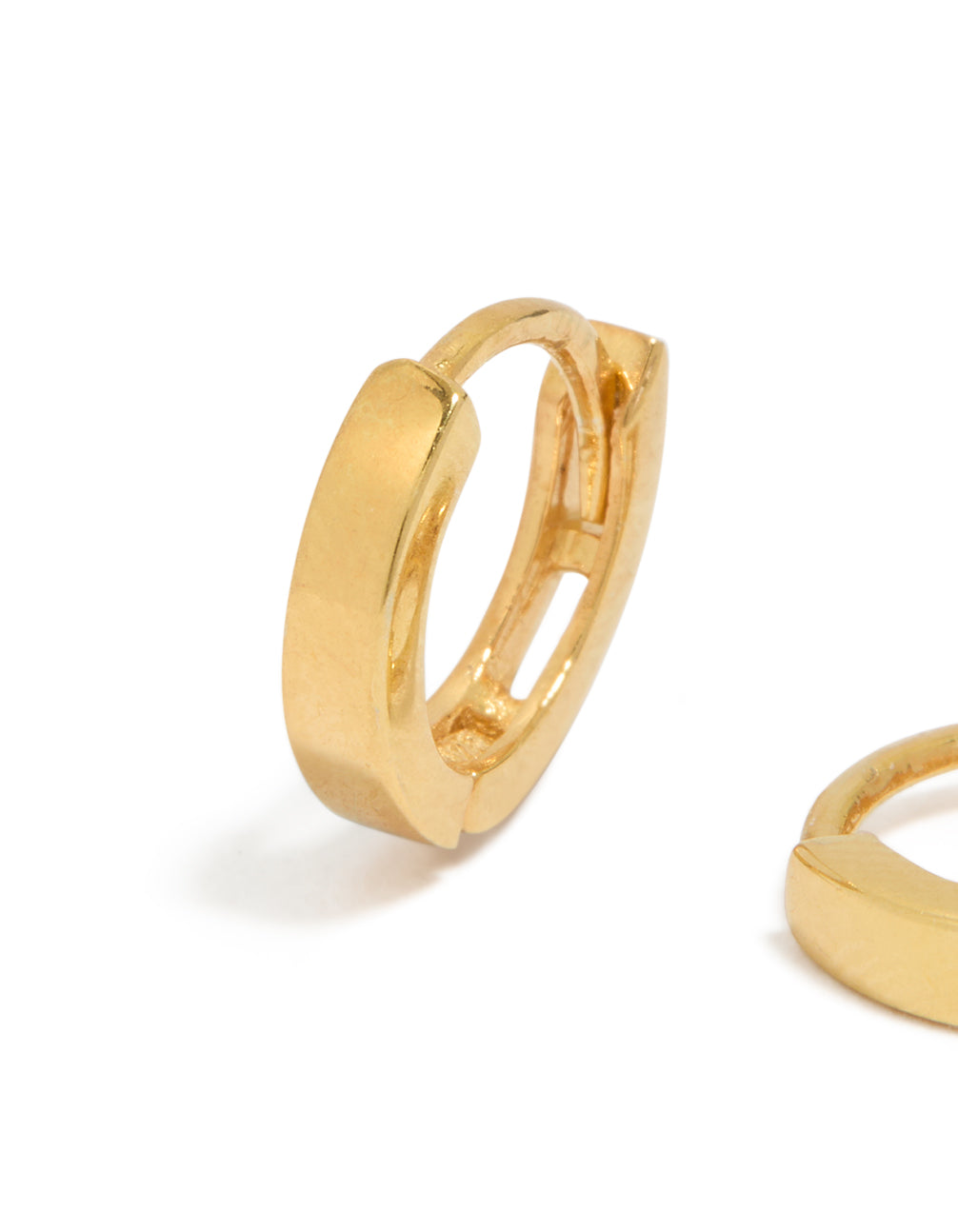 Gold Plated Sterling Silver Huggie Hoop Earrings