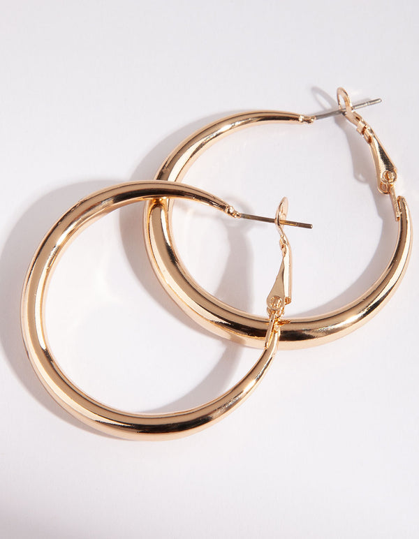 Gold Medium 40mm Hoop Earring