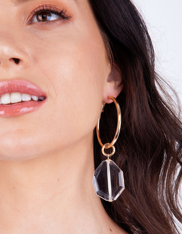 Gold Medium 40mm Hoop Earring