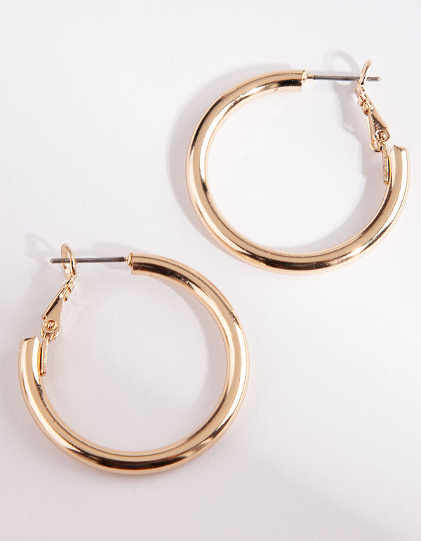 Gold 30mm Classic Hoop Earring