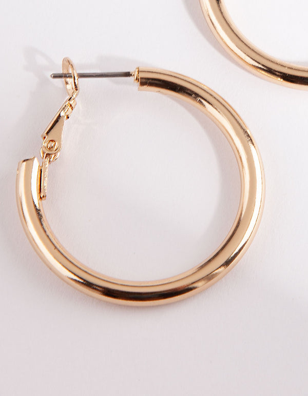 Gold 30mm Classic Hoop Earring