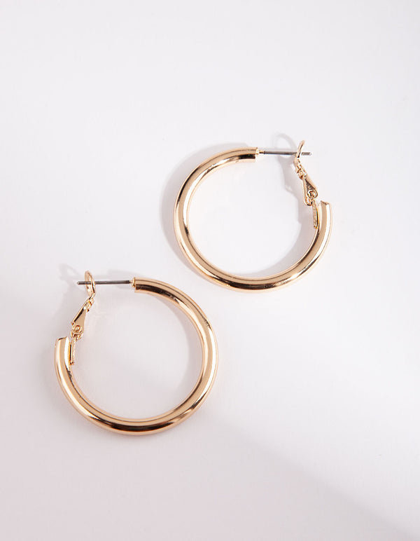 Gold 30mm Classic Hoop Earring