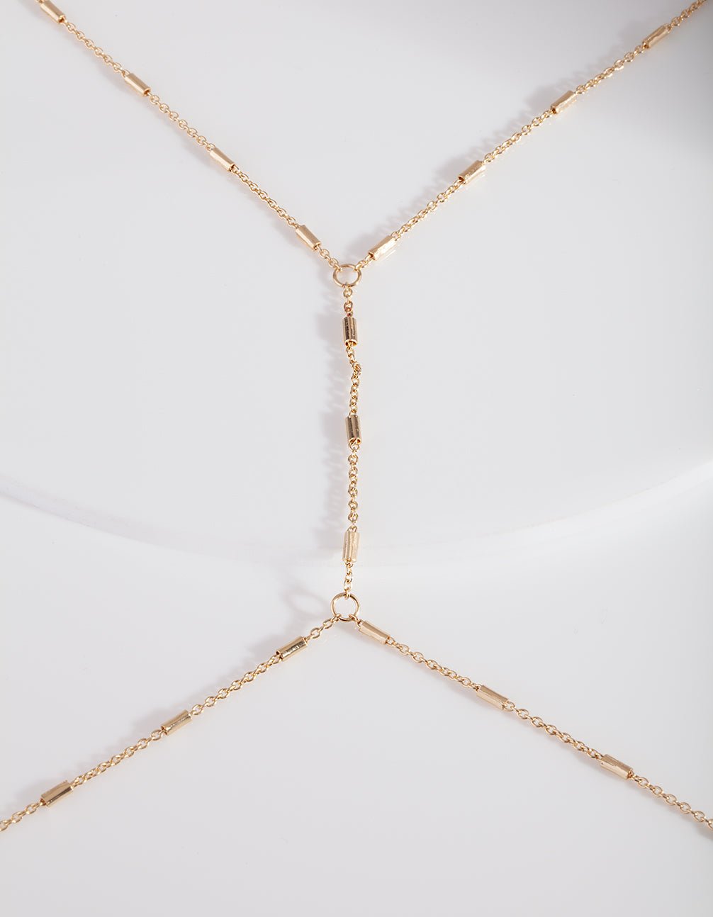 Gold Beaded Body Chain