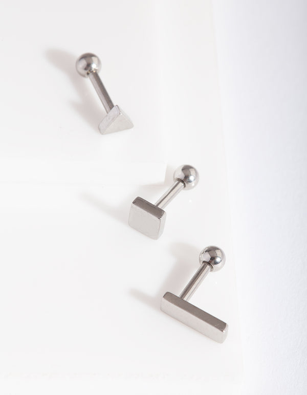 Surgical Steel Geometric Flat Back Jewellery Pack