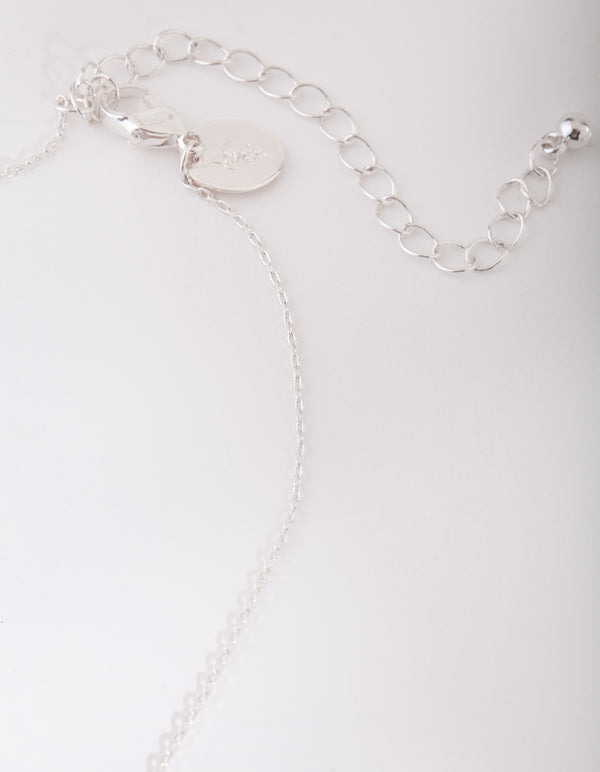 Silver Rose Gold Diamante Necklace 2 Pack