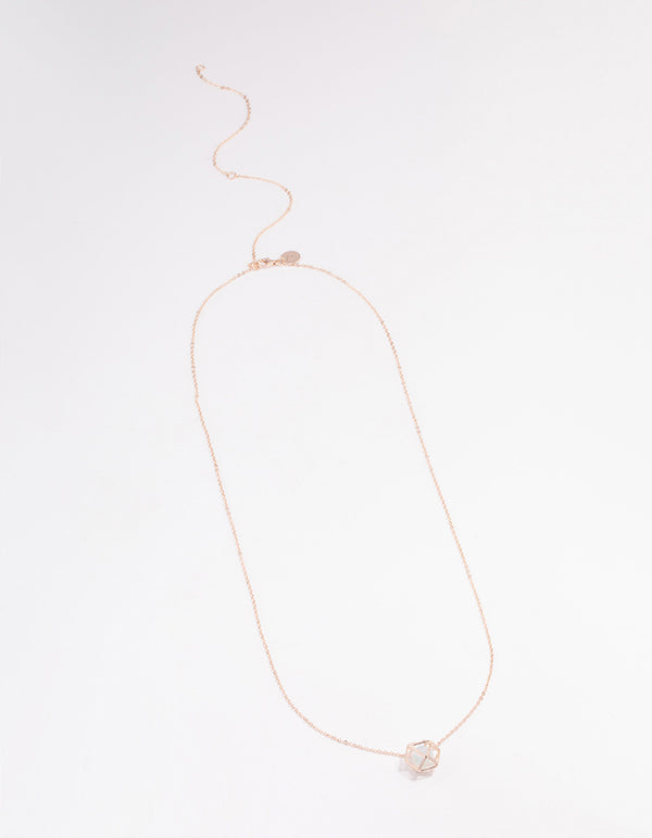 Rose Gold Moonstone Cage Gift Box