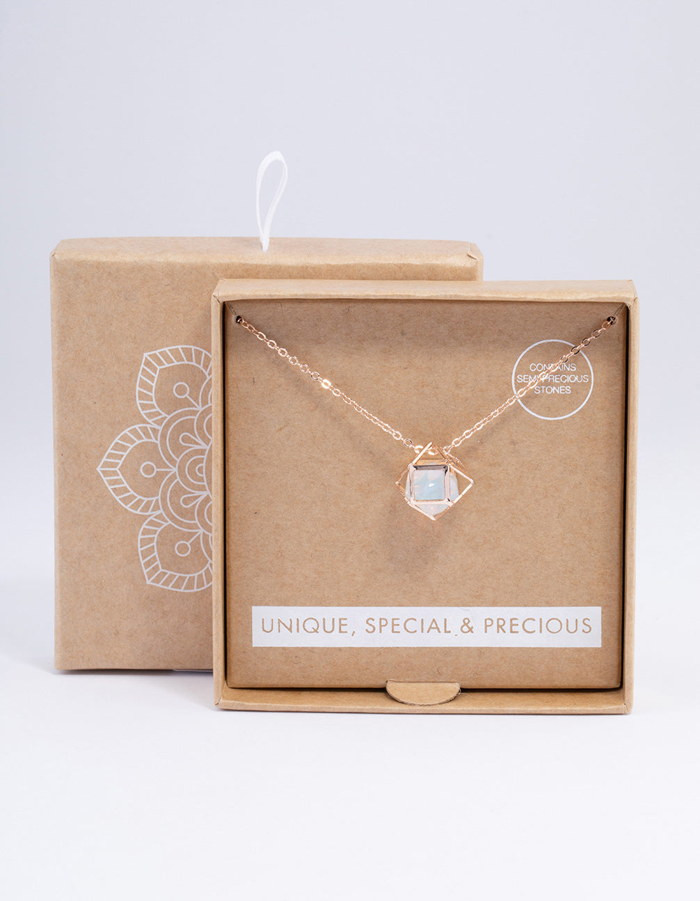 Rose Gold Moonstone Cage Gift Box