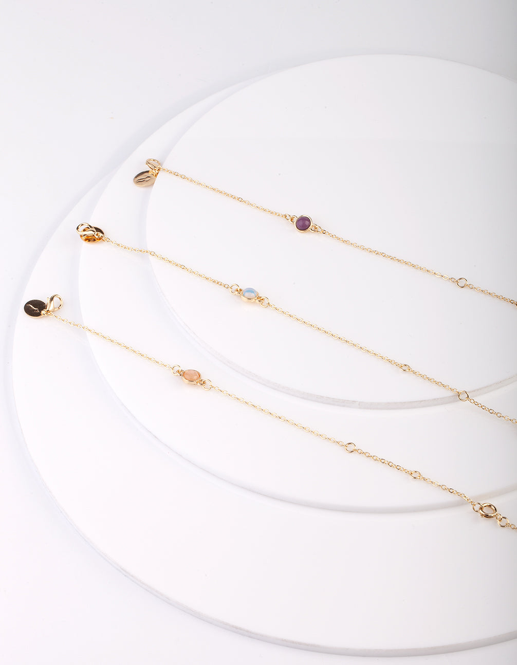 Semi-Precious Stone Gold Bracelet & Anklet Pack