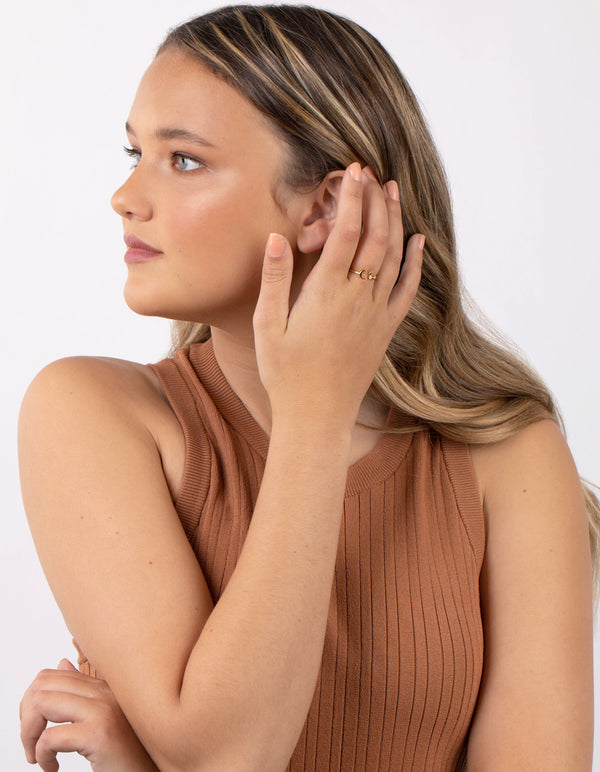 Gold Plated Sterling Silver Open Celestial Ring