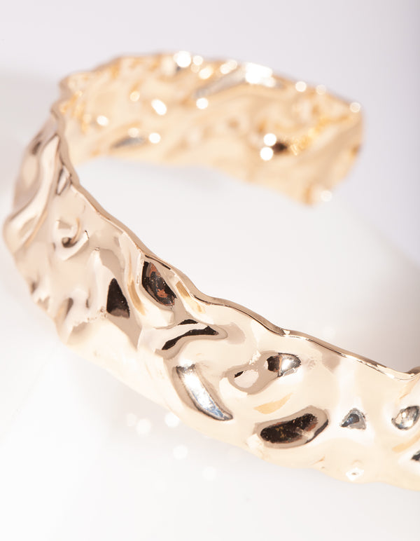 Gold Molten Arm Cuff