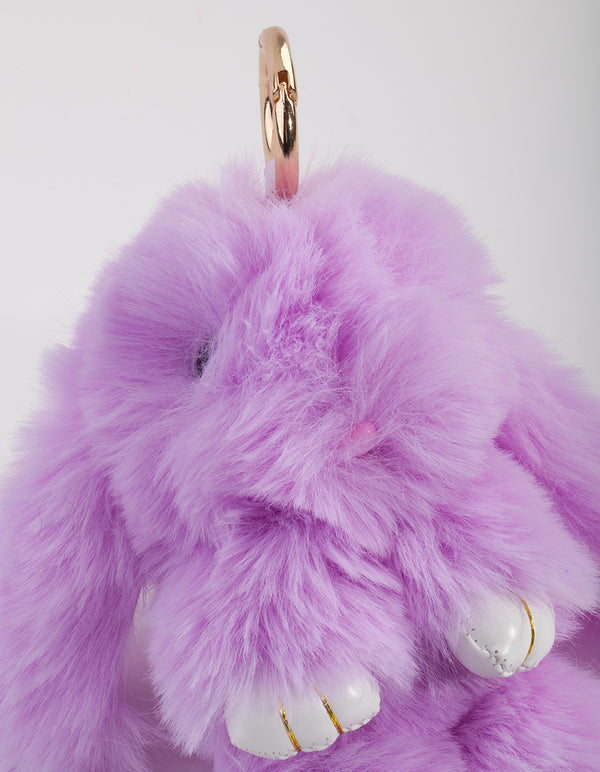 Kids Purple Bunny Keyring