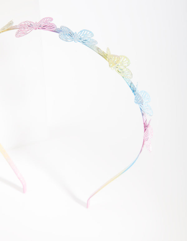 Kids Rainbow Butterfly Headband