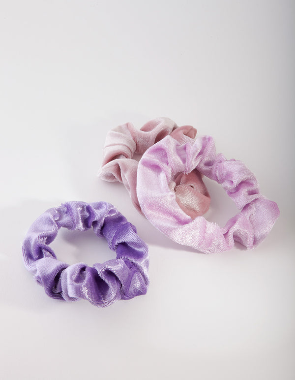 Kids Fabric Velvet Scrunchie Pack
