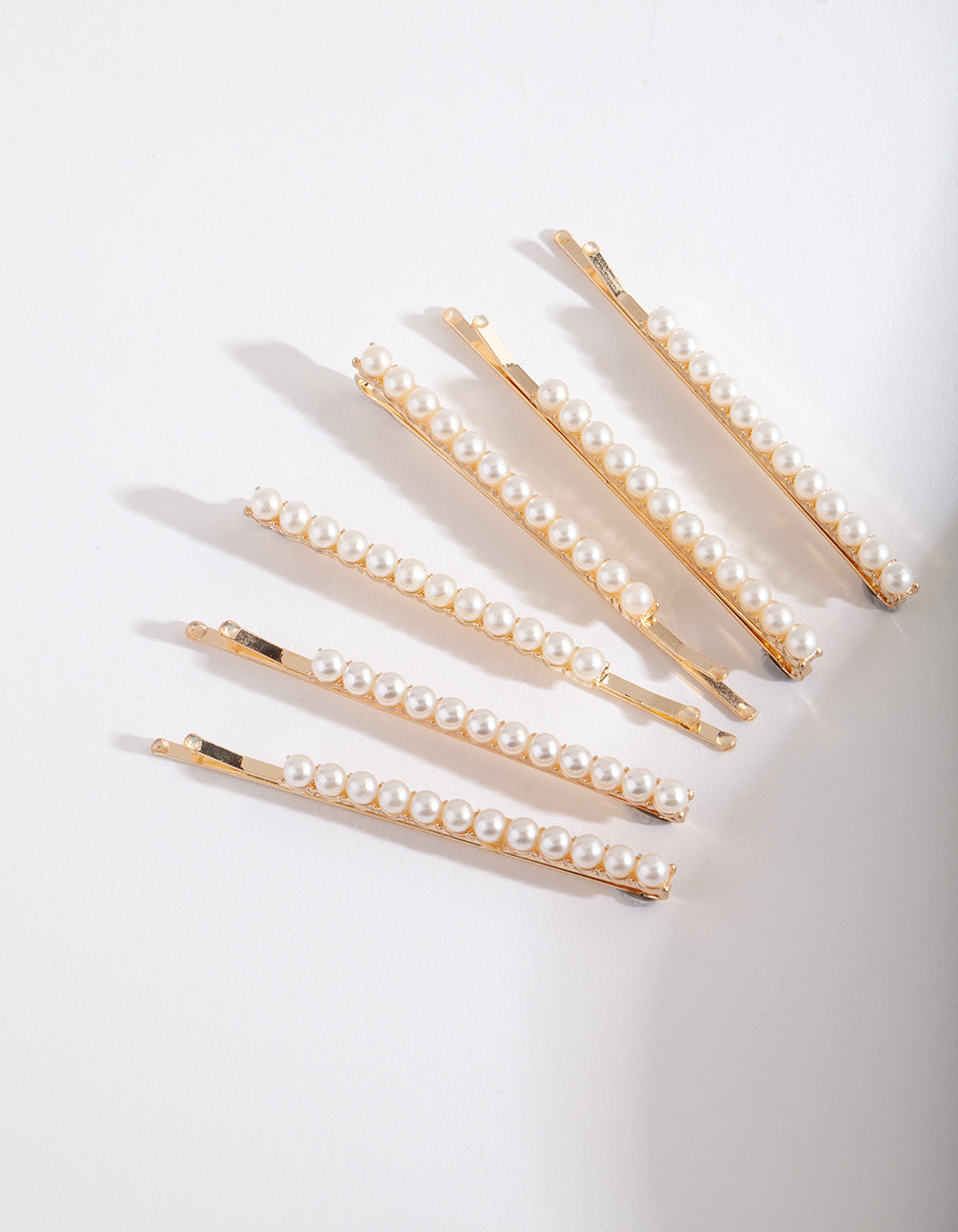 Gold Pearl Hair Pin 6-Pack
