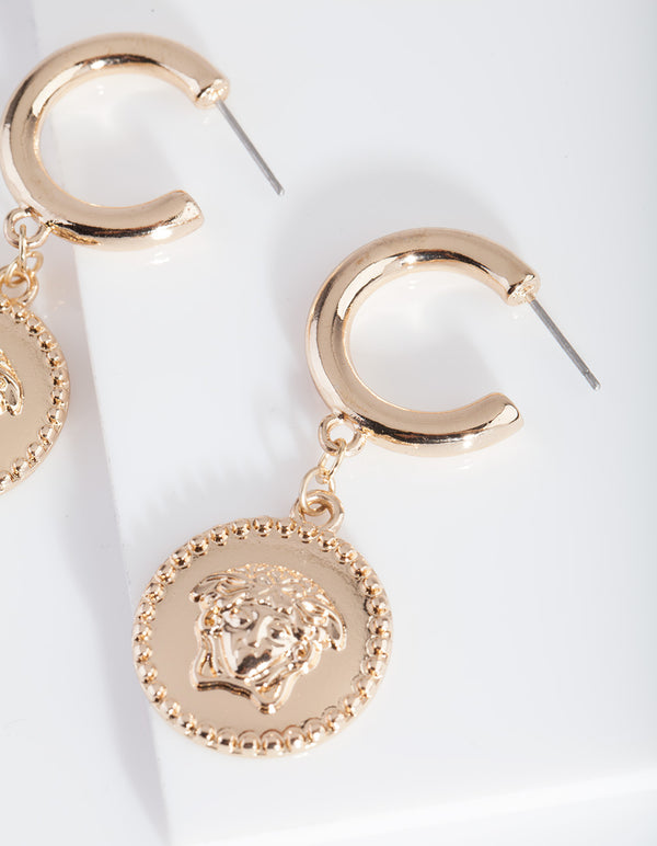 Gold Goddess Hoop Earrings