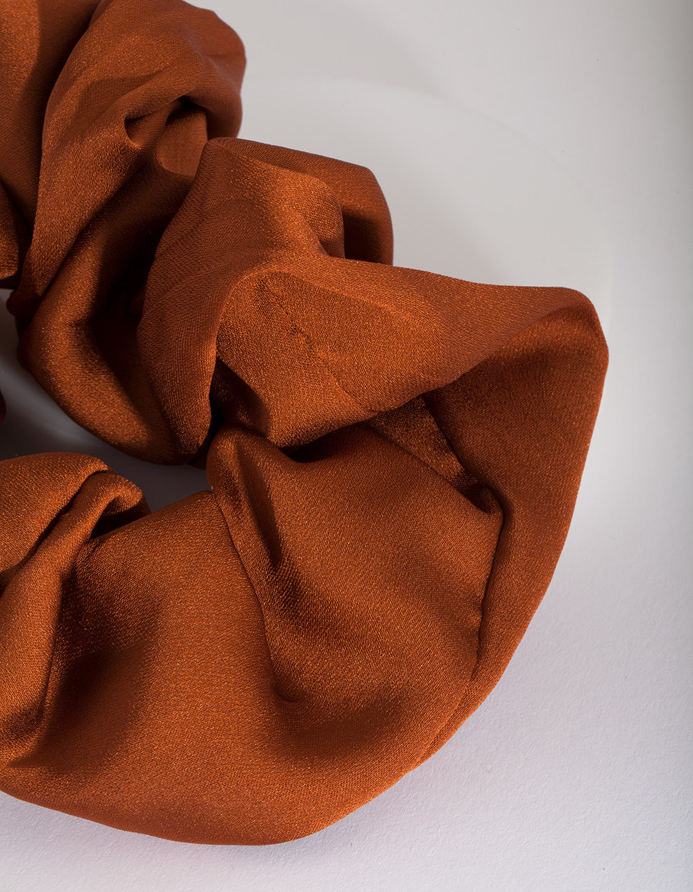 Rust Satin Oversized Scrunchie