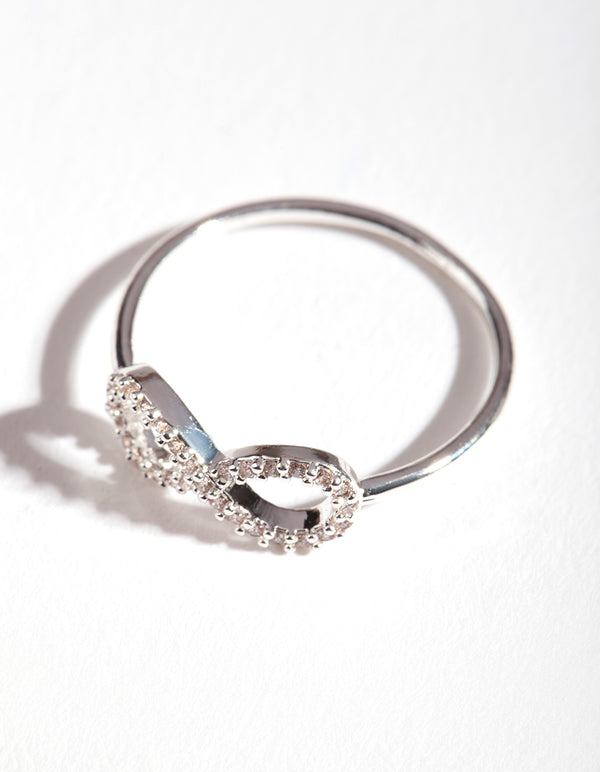 Silver Cubic Zirconia Infinity Ring