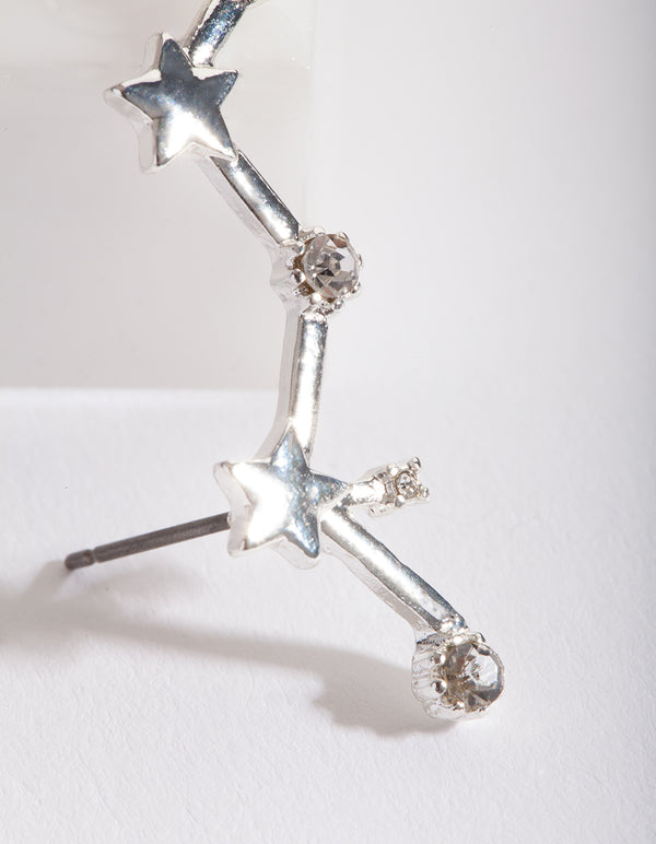 Silver Star Diamante Ear Cuff