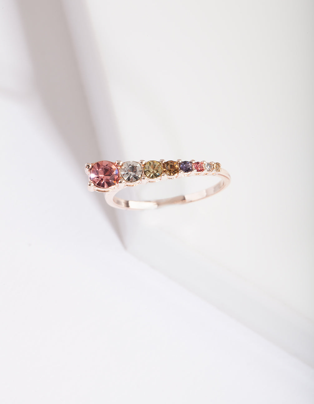 Rose Gold Pastel Rainbow Ring