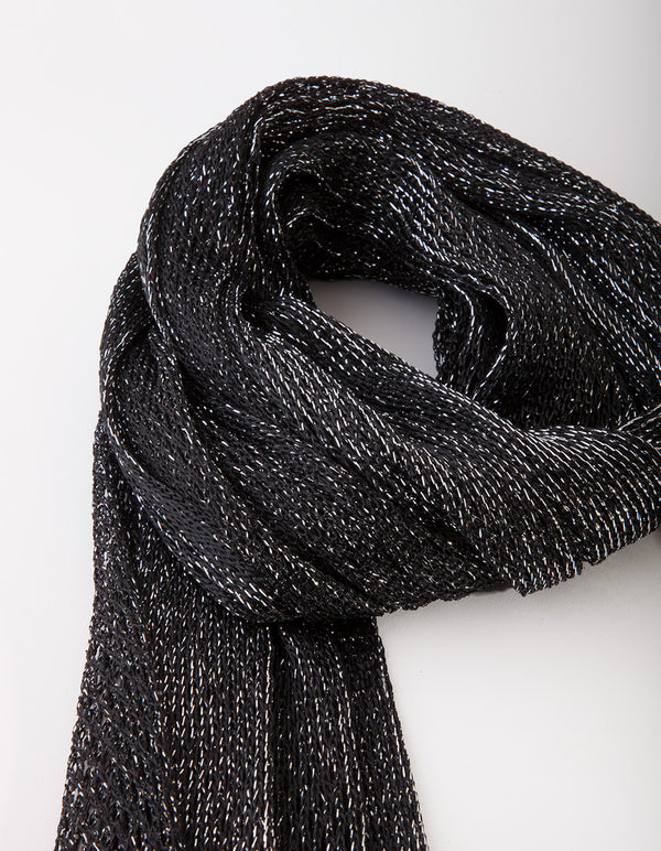 Black Large Drape Scarf
