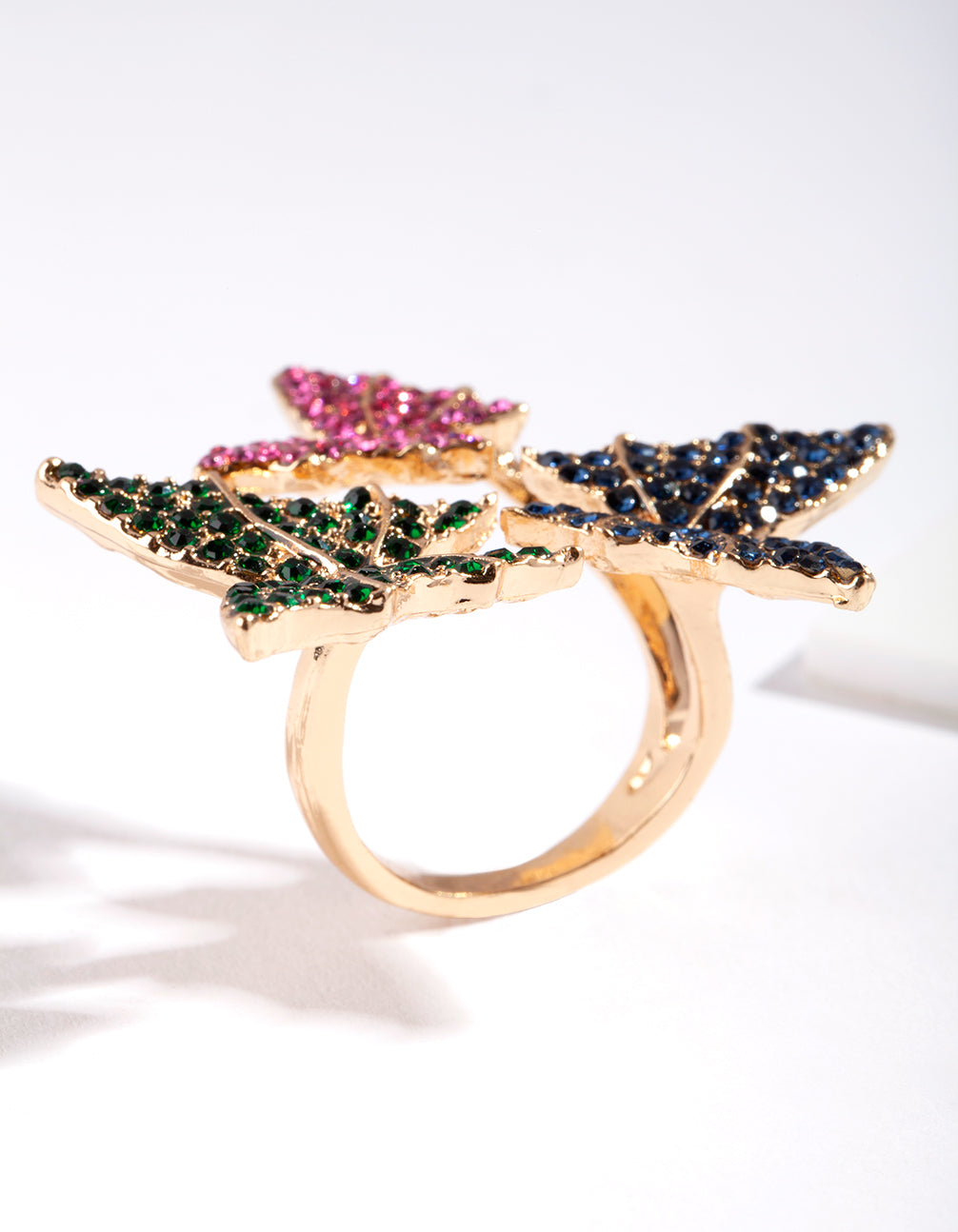 Triple Diamante Butterfly Ring
